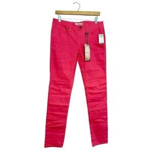 Makers Hot Topic Hot Pink Skinny Jeans Y2K Deadstock Size 9 Juniors